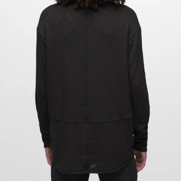 🆕 NWT Prana Freida cowl neck black knit top size large - Picture 10 of 12